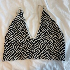 zebra print seamless tank / bralette